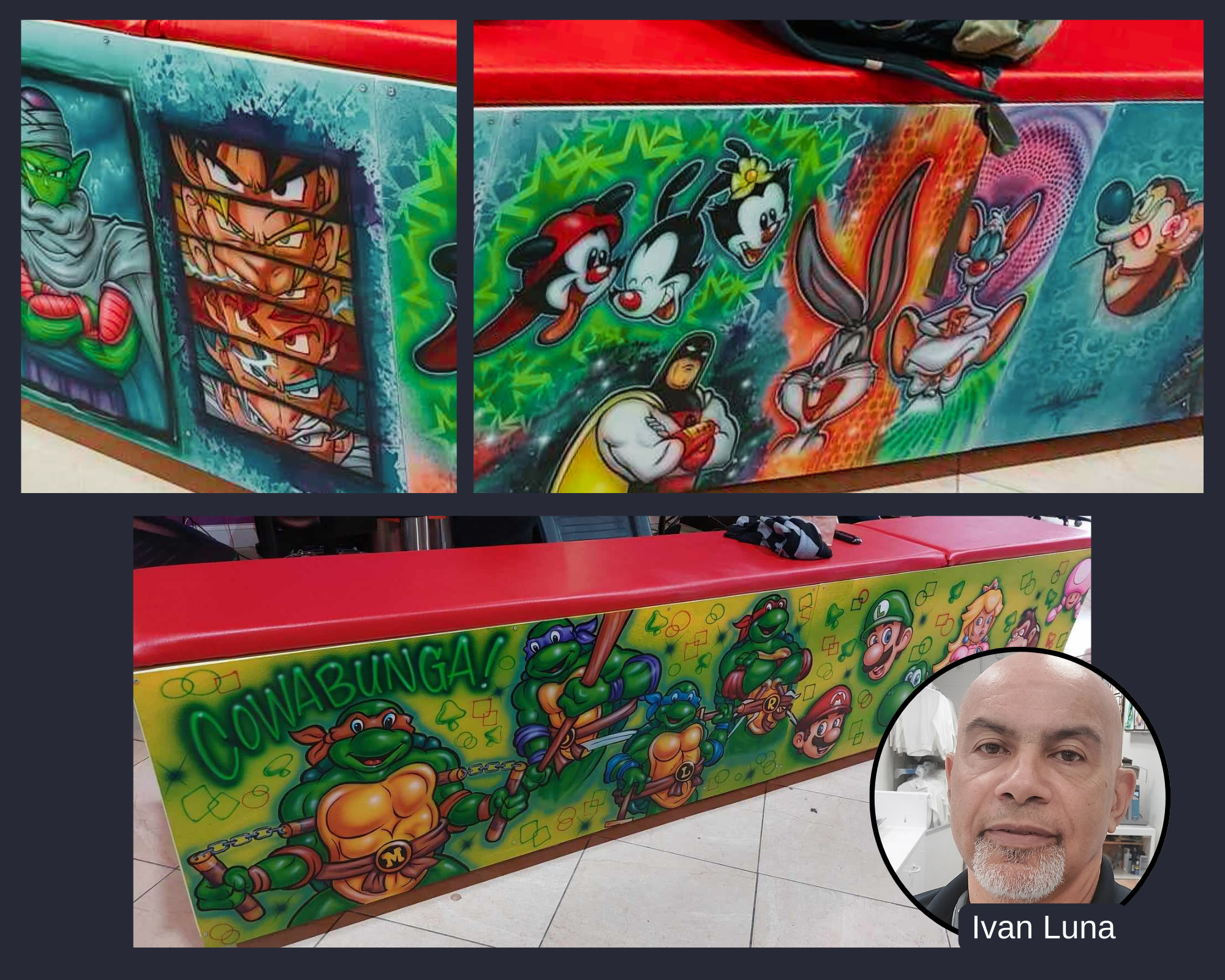 Our talented airbrush artists enjoy painting on a variety of surfaces.