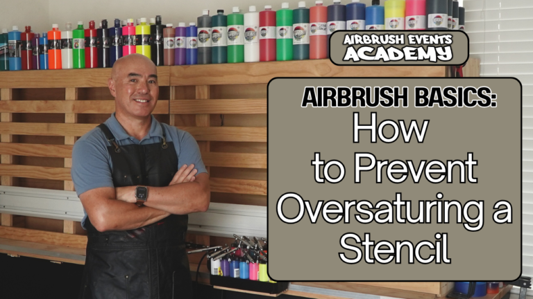 Airbrush Basics - How to Prevent Oversaturing a Stencil