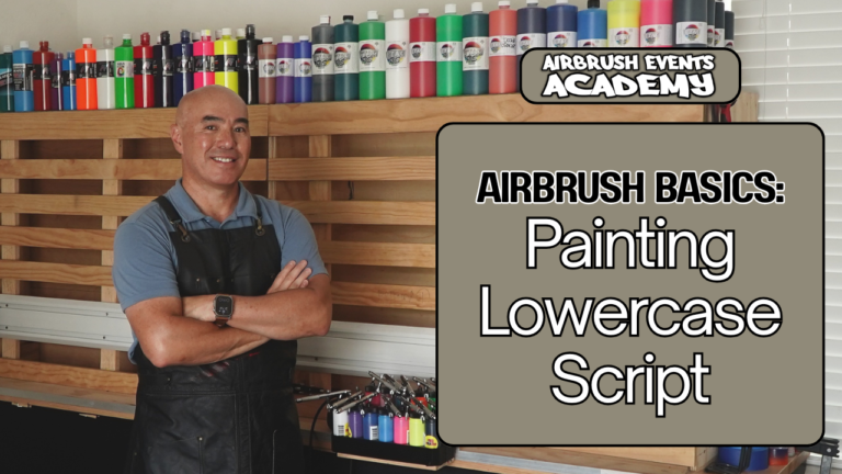 Airbrush Basics - Painting Lowercase Script